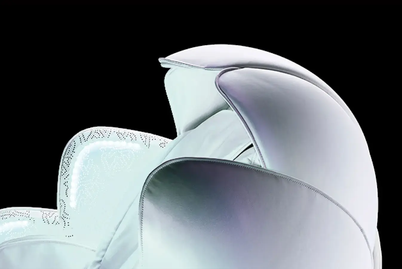 The Inada iCOCOON massage chair featuring wake-up mode with gradually brightening white light