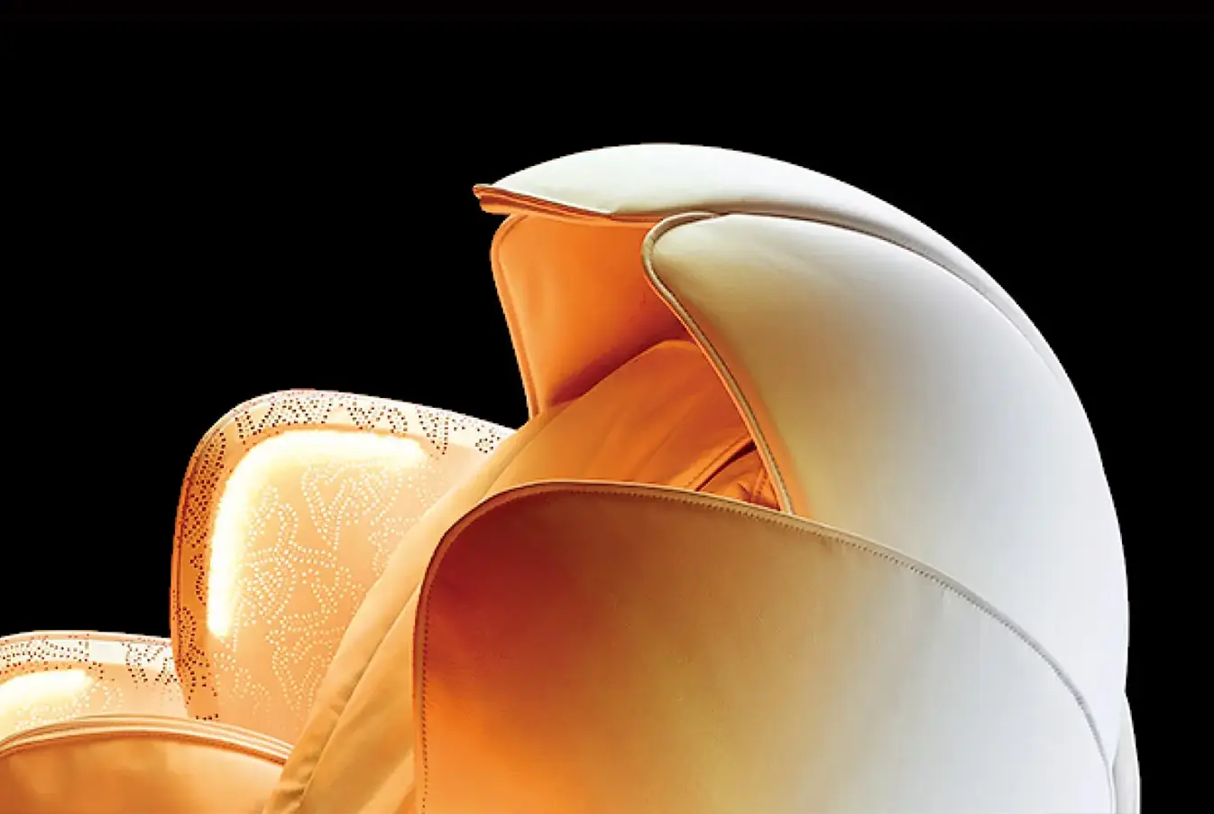 Inada iCOCOON massage chair with warm, dimming light designed to support restful sleep